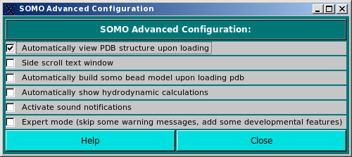 SOMO Advanced Configuration module